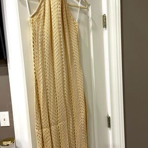 Tan crochet dress